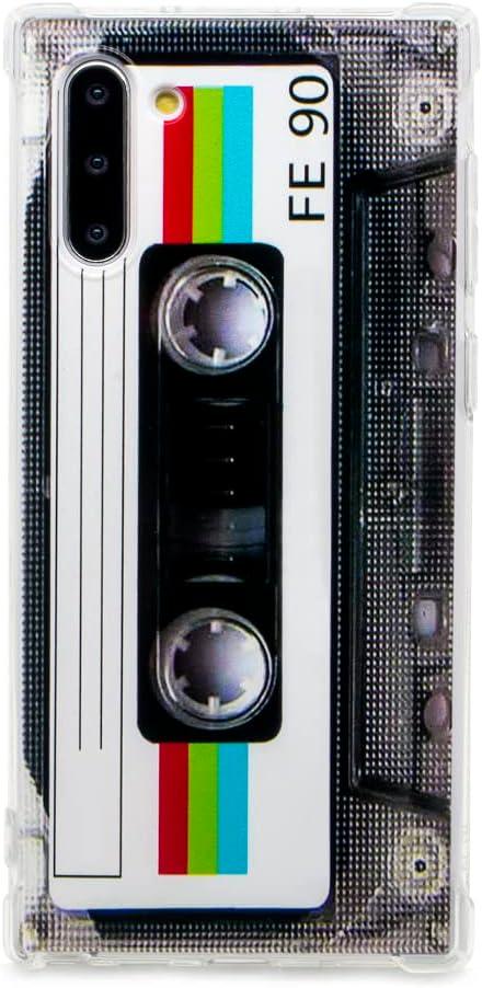 FAteam Case for Galaxy Note 10 with Reinforced Corners TPU Soft Bumper Retro Cassette Tape Case Compatible with Samsung Galaxy Note 10