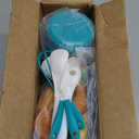 60Pcs Kids Mini Play Kitchen Accessories, Pretend Cooking Play Set with Cookware, Tableware & Fruit & BBQ Sets, Learning Gift for Boys, Girls, Toddlers, Green