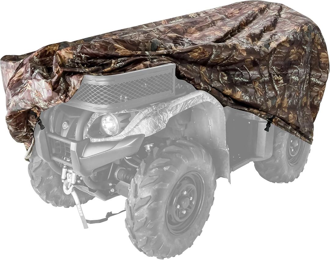 Black Boar ATV Cover - Features Waterproof Polyurethane Coating for Protection Against The Weather - Sewn-in Straps & Buckles - Jungle Camo, Extra Large Over 450cc (66021)