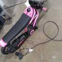 ELEMARA Electric Motorcycle for Kids, Dirt Bike Electric with Music & Bluetooth,350W Chain-Driven Motor,15.5 mph & 150lb Max,Twist-Grip Throttle & Hand-Operated Rear Brake,12" Air-Filled Tires-Pink