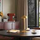 Rechargeable Cordless Table Lamp - 5000mAh Battery Operated Table Light, 3 Color Stepless Dimmable LED Table Lamp with Memory Function for Indoor, Outdoor, Dinner, Home, Restaurant.(Gold)