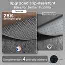 Ophanie 3x5 Oval Rug, Bedside Preppy Dorm Area Rug, College Essentials Non Slip Grey Small Carpets for Bedroom, Anti Slip Fluffy Gray Living Room Rugs Home Decor Aesthetic, Nursery