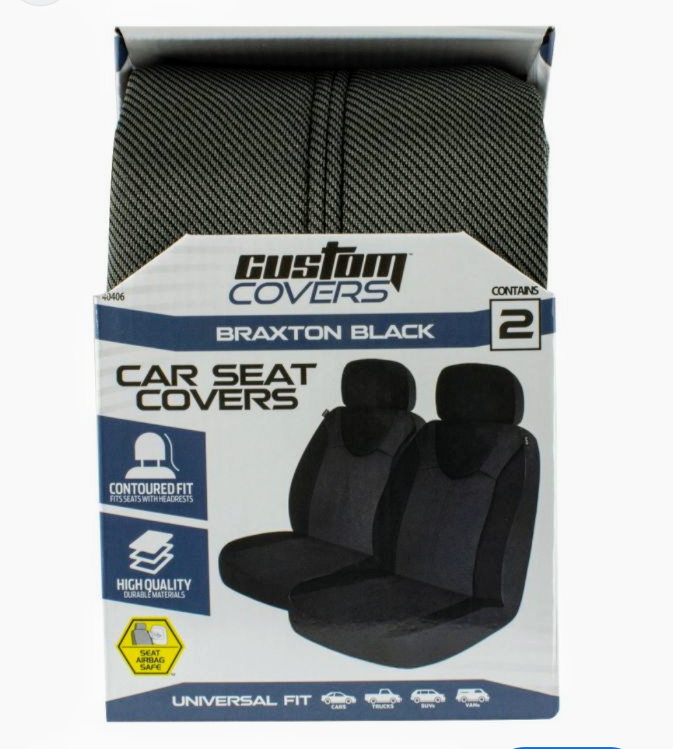 Custom Accessories Black Bucket High Back Seat Cover