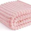 Bedsure GentleSoft Pink Throw Blanket for Couch - Birthday Gifts for Teen Girls Her Sister, Soft Cozy Cute Small Fleece Throw Blanket for Girls, Coral Pink Room Home Decor, 50x60 Inches