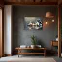 CGXLB Zen Stone Wall Art Candles & Orchid Painting Serene Water Decor for Spa Bathroom Bedroom Meditation Room 16"x24"