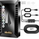 2026 New TV Antenna, 3800+ Miles Long Range Digital Antenna for Smart TV Indoor with Amplifier, Outdoor HDTV Antennas for Local Channels Support All TVs, 360° Clear Reception for 8K 4K 1080P-30FT Cable