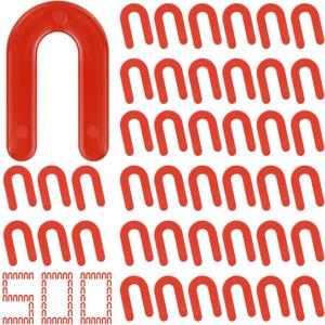 DGSL Tile Leveling System Tile Spacers 1/8 Inch, 500 pieces Horseshoe Shim U Shape Plastic Tile Leveling Clips for Various Types of Tile Leveling (Red)