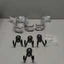 Landhoow 10 Pcs Large Magnetic Hooks Heavy Duty Garage Magnet Hooks Strong Storage Utility Magnetic Hangers with Anti Slip Rubber Coating for Indoor and Outdoor Hanging (Black)