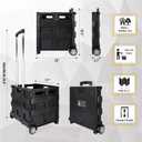 Olympia Tools 85-010 Grand Pack-N-Roll Portable Tools Carrier with Telescopic Handle, 80 Lb. Load Capacity, Black 2025 New Version
