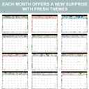 Lbylyhxc 2026 Desk Calendar, 18-Month Calendar Runs from Jan. 2026 to Jun. 2027, Large 17" x 12" Desktop/Wall Monthly Calendar for Home, School or Office (Vintage Flowers Desk Calendar)