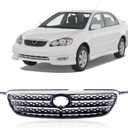 CarPartsDepot Front Bumper Grill Grille Compatible With Corolla (2005-2008 Corolla)
