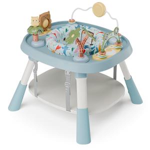 TOLEAD Baby Activity Center, Infant Jumper Activity Center with 5 Infant Toys, Music, Lights, Baby Jumpers and Bouncers, 360Rotating Seat, Adjustable Heights, Toddler Play Table for 6+ Months (Blue)
