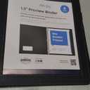 Blue Sky ProView Legacy Black 3 Ring Binder, Letter Size, 1", Textured Faux Leather Cover, Built-in Pockets, Holds 175 Sheets (94029)