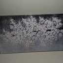 Belmrxne Flower Wall Decor White and Black Wall Art Home Decor Aesthetic Unique Canvas Painting for Living Room Bedroom Dining Room Office Home Decor 24x48 inch