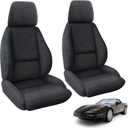 Front Bench Seat Covers Replace for 1984-1993 Chevy Corvette C4 Standard Model Seat, Soft Dutch Velvet Composite Foam Lining Breathable Seat Cover Cushion
