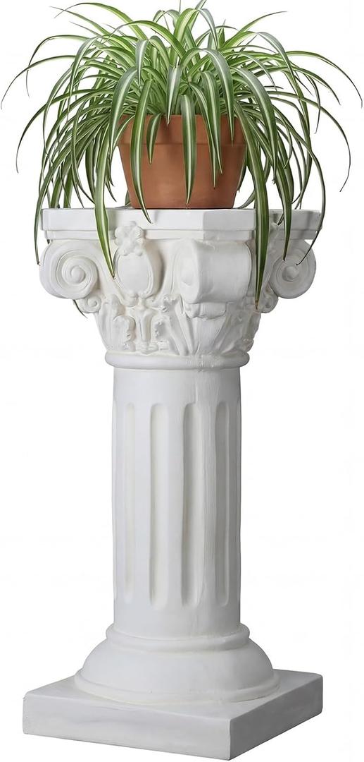 1 Pack 21.7 Inches Roman Column Pedestal Pillar Classical Wedding Greek Pillar for Indoor Outdoor Garden Birthday Party Decor or Display Pedestal Stand for Plants and Sculptures (Elegant)