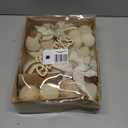 WDF 38PCS Ivory Christmas Ornaments - Beige Christmas Ornaments - Cream Velvet Balls for Christmas Decorations/Xmas Tree/Parties/Holidays (2.36inch, White)