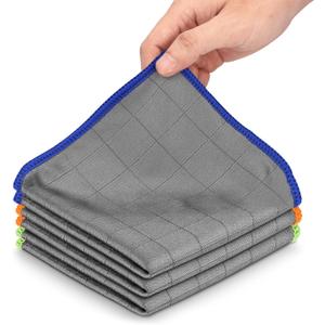 XANGNIER Microfiber Glass Cleaning Cloths,3 Pack Streak Free Miracle Cleaning Cloth,Reusable Lint Free Cleaner Towels for Kitchen,Windows,Mirror,Glasses,Car Windshields,Stainless Steel,11.8"11.8"