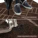 Non Slip Entryway Rug 32" x 48", Dirt Trapper Door Mat, Inside Washable Rug for Kitchen, Bathroom, Bedroom, Floor (Brown)