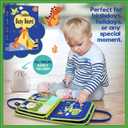 Toddler Sensory Busy Board: Travel Toy Activity Book for Girls Boys, Motor Skill Development Gift for Baby Aged 3-4 Years, Fine Educational Preschool Montessori Learning Toy for Car Airplane Dinosaur