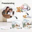 Clastyle Winter Animals Baby Laundry Hamper Snowflake Kid Storage Basket Boy Girl Gift Toy Box Collapsible Clothes Organizer Nursery Bin for Bedroom,Deer,36*45 cm