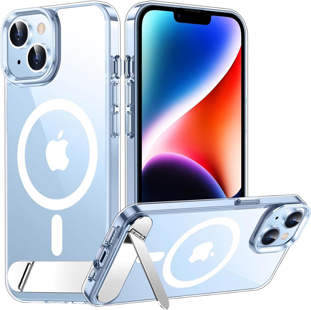 Temdan Magnetic Compatible with iPhone 14 Case/iPhone 13 Case,[Built-in Invisible Kickstand][Compatible with MagSafe] [Military Grade Shockproof] Slim Thin Phone Case for iPhone 14/13 6.1"