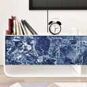 Blue Marble Peel and Stick Wallpaper Waterproof Sapphire Blue Marble Contact Paper for Countertops Self Adhesive Matte Countertop Covers Peel and Stick for Bathroom Cabinets Desk 17.7"x120"