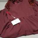 Chiffon Junior Bridesmaid Dress Lace Flower Girl Dresses for Wedding Princess Pageant Ball Gown Dress for Girls (14, Burgundy)