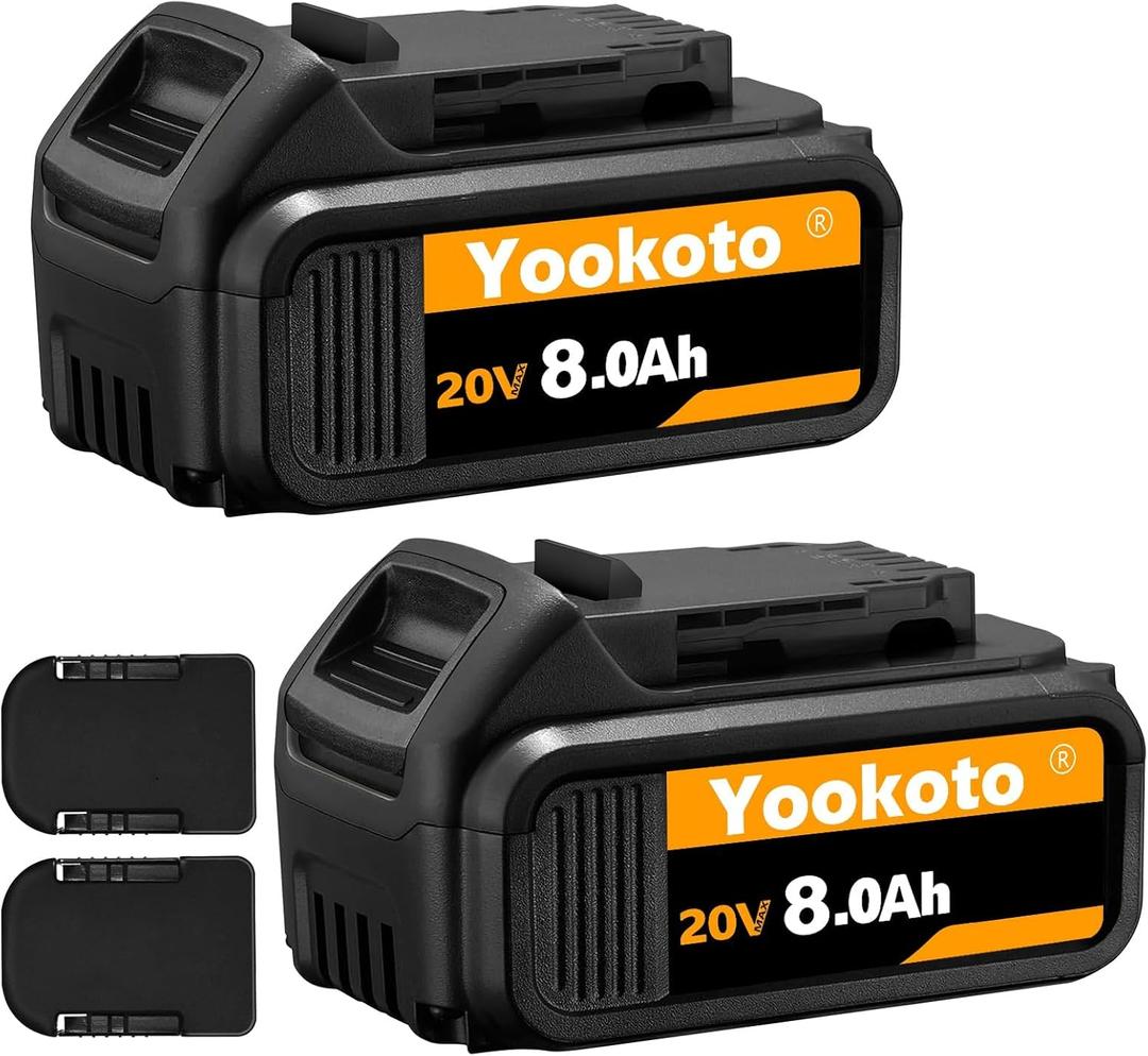 Replacement Battery for Dewalt 20v Max Battery, 20v 8Ah Replacement Battery Compatible with Dewalt 20v Battery DCB200 DCB206 DCB204 DCB205 DCB203 DCB207 Cordless Tools