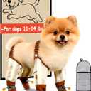 Dog Suspender Boots, Outdoor Anti Dust Pants with Shoes for Dogs, Adjustable Anti Slip Paw Protector Booties for Dogs (L)