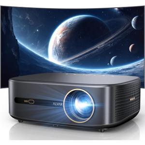[1000 ANSI & Audio by DBX-TV] Alvar 4K Projector with WiFi 6 and Bluetooth, 30W Speakers, Netflix Certified & DoIby Audio Outdoor Proyector, Auto Focus Native 1080P Smart Projector, Black