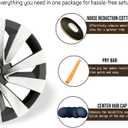 Hubcaps Wheel Cover Compatible with Tesla 19 inch Model Y Juniper 4 PCS ABS Material Hub Caps 2025 2026 Model Y Rim Protector Wheel Cover Replacement for Tesla Accessories (Black Silver)