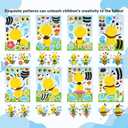 16 Pcs Make a Face Bees Stickers,DIY Your Own Cute Bee Stickers, DIY Party Favor,Classroom Rewards, Teacher Reward,Gift for Kids