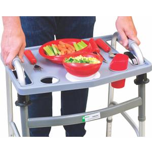 Essential Medical Supply Molded Walker Tray with Cup Holder - Perfect for Mobility and Transport, Fits Most Walkers and Provides Convenient Tray for Almost Any Folding Walker