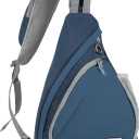ZOMAKE Sling Bag for Women Men, Small Crossbody Sling Backpack, Mini Water Resistant Shoulder Bag (Navy Blue)