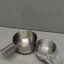 2PCS Stainless Steel Measuring Cup Set, Includes 2Cup(480ml, 16oz) and 1Cup (240ml, 8oz), Etched Inner Scale Measure Scoop, Metric and US Measurement, Dishwasher Safe