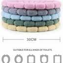 SKJ&COtoilet seat covers, 5-piece set, washable, soft, and warm toilet seat covers, suitable for bathrooms, universal round/extended toilet seat, 5 color combinations, suitable for use in cold weather