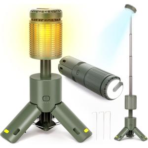 Outdoor Camping Light Telescopic, Flash Light Lantern with Magnetic Base, 10000mAh USB C Rechargeable IPX7 Work Light, Brightness & Color Temperature