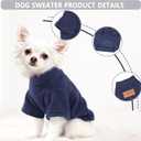 2 Pack Dog Sweaters with Leash Ring Warm Fleece Dogs Sweatshirt for Small Medium Dogs Pet Puppy Coat Apparel Outfits Winter Dog Clothes for Chihuahua, Yorkie, Bulldog, Dachshund Cats M, Grey