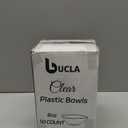 bUCLA 50Pack Clear Plastic Small Bowls - 8oz Disposable Ice Cream/Salsa/Dipping/Dessert/Sauce/Small Serving Bowls for Party