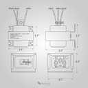 Newhouse Hardware 3TRAN Tri-Volt (8vac/10VA, 16vac/10VA or 24vac/20VA) Transformer for for Ring, Nest and Standard Doorbells 1pk