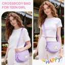YOOLIFE Birthday Gifts for 10 11 12 13 14 15 16 17 Year Old Teen Girl - Crossbody Bags for Women, Bum Bag for Girls Crossbody Purse Initial Fanny Pack, Girls Gifts for Mom Daughter Sister, Purple (B)