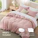 Bedsure Duvet Cover Full Size - Soft Double Brushed Bedding Set for Kids & Adults, Zipper Closure, 3 Pieces, Includes 1 Duvet Cover (80"x90") & 2 Pillow Shams, NO Comforter, Blush Pink