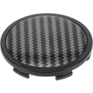 Universal Wheel Center Caps Hub Caps Rim Center Caps Plastic 1 Pcs for Ford for Chevy with Black Carbon Fiber Pattern Sticker OD: 65mm/2.56" Black