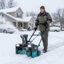 20 INCH 15Amp Electric Snow Blower, 25FT Throwing Distance, Outdoor Snow Remover with Brushless Motor, 180 Rotating Chute and Dual LED Lights, Snow Thrower for Garden, Patio, Deck, Driveways