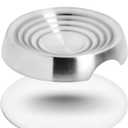 CatGuru Cat Bowls, Whisker Friendly Food Bowl for Indoor Cats, Reliefs Whisker Fatigue, Wide Kitten Dish, Non Slip Pet Dishes, Shallow Pet Plates (Stainless Steel, (Pack of 2)) (Dish - Set of Two)