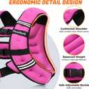 Weighted Vest for Woman Man 25lb Weighted Vest for Walking, Strength Training Weight Vest with Adjustable Buckle Detachable Phone Pouch for Running Workout, Pink, 25 lb