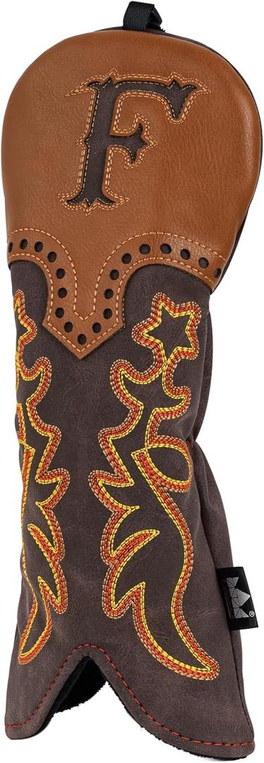 Craftsman Golf Cowboy Western Retro Brown Durable Golf Headcover Head Cover fits up to 460cc Driver for Fairway Wood Hybrids Rescue Putter Protector