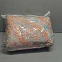 Comfort Spaces Reversible Quilt Set-Vermicelli Stitching Design All Season, Lightweight, Coverlet Bedspread Bedding, Matching Shams, Full/Queen (90 in x 90 in), Gloria Damask Coral 3 Piece