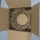 7.5-Inch Mini Christmas Tree Collar, Handcrafted Woven Hyacinth Holiday Rattan Tree Skirt Accessory-Brown